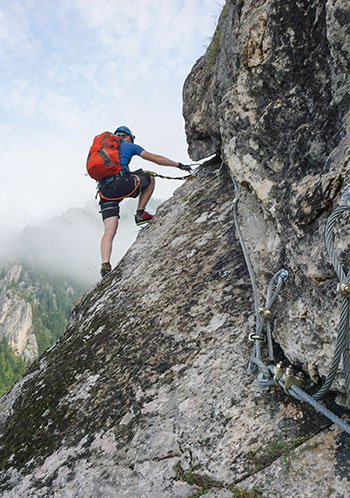 Climbing on Valle di Comino